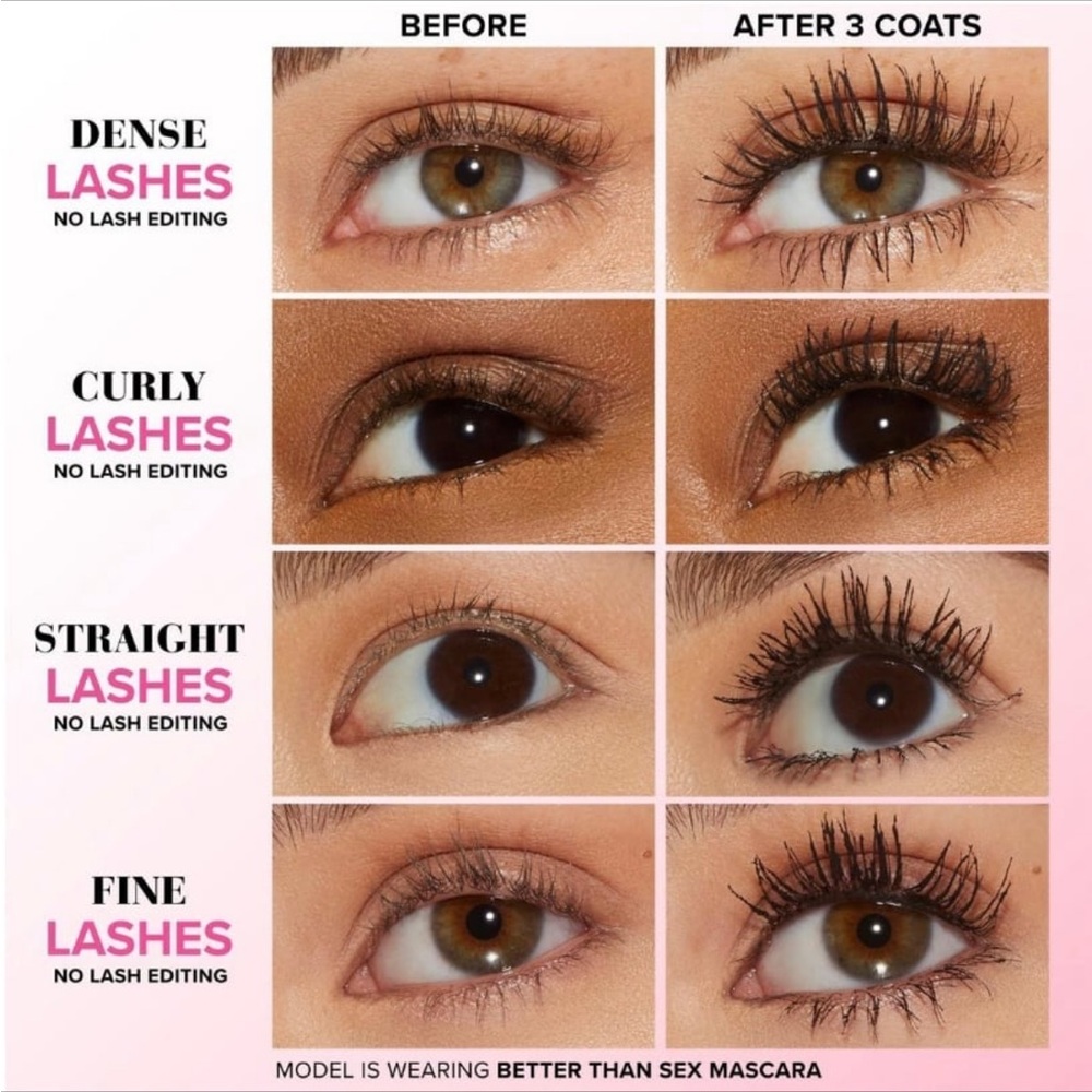 2x’s Too Faced Better Than Sex Volumizing Mascara|Volume, Length+Peptides NEW! - Picture 11 of 11
